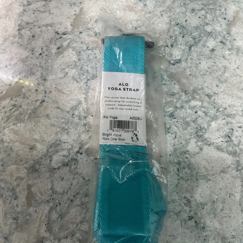 Alo Yoga Uplifting Yoga Blocks and Strap Set OS Aqua Honeydew Green Blue 3pc NEW